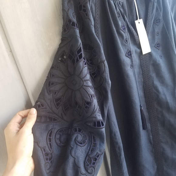 My Sleeping Gypsy Dark Blue Rosha Midi Dress - Picture 8 of 8